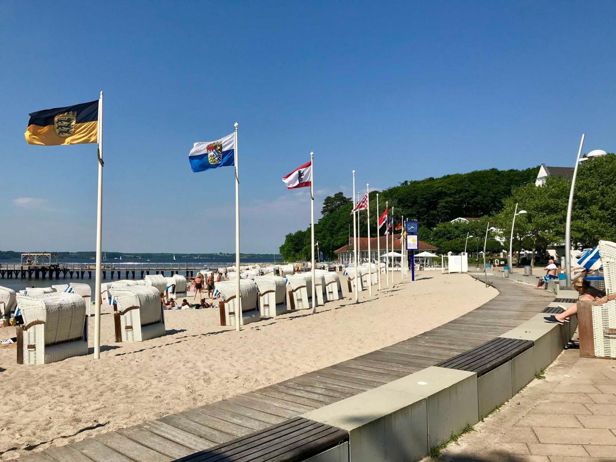 Ferienwohnung Skowronek Am Kurpark Glücksburg Esterno foto